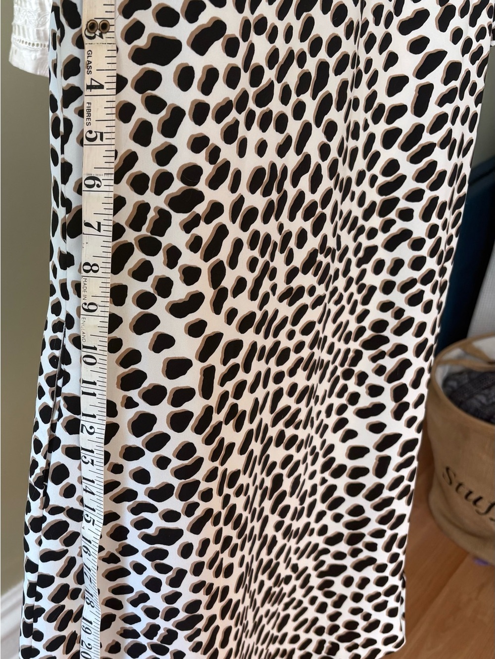 Ann Taylor Beige Black Dress lined wedding Animal print Lux Sz 12p Mobwife - Picture 4 of 8